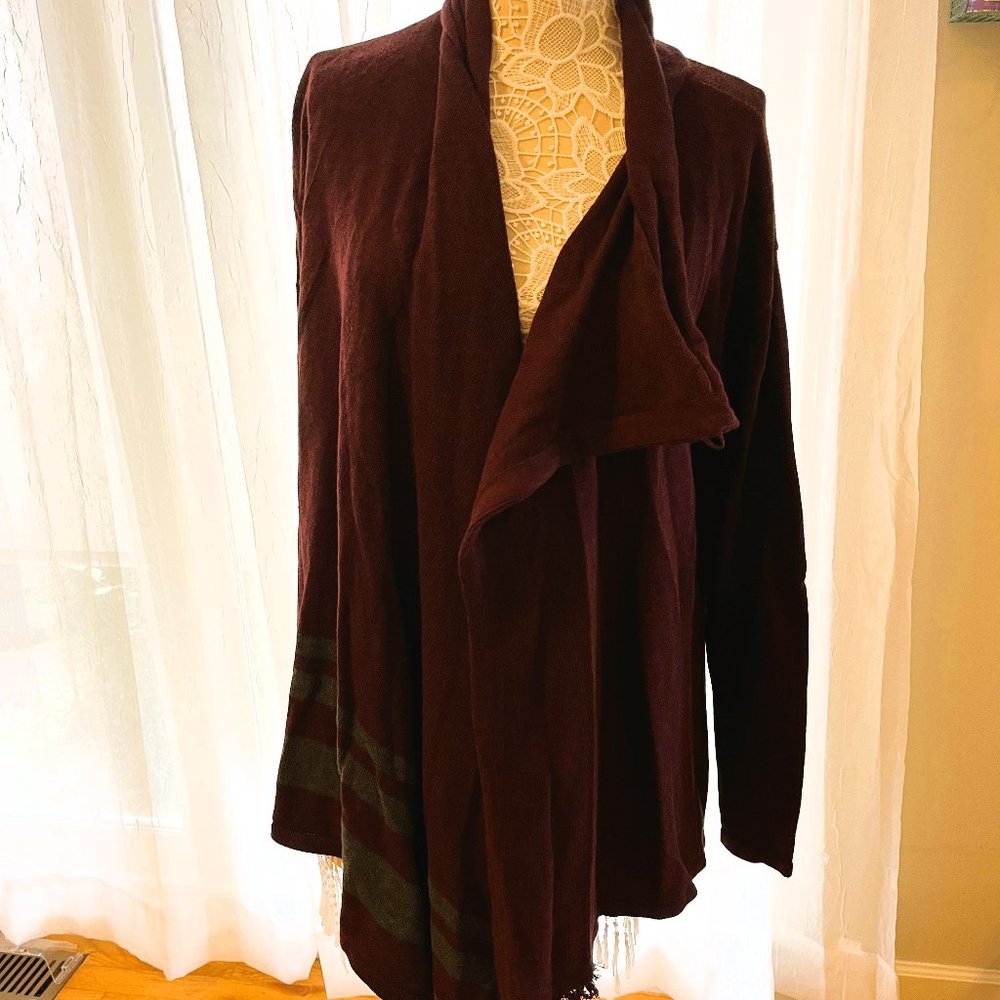 CAbi Burgundy Cardigan Sweater